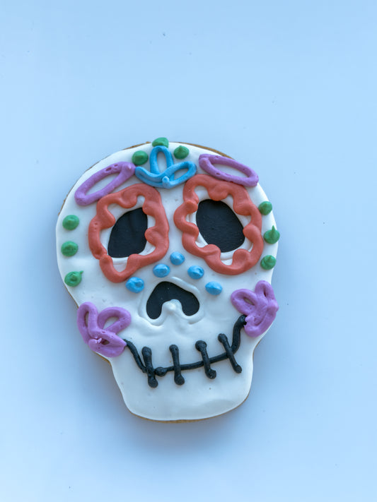 Sugar Skull Dog Cookie