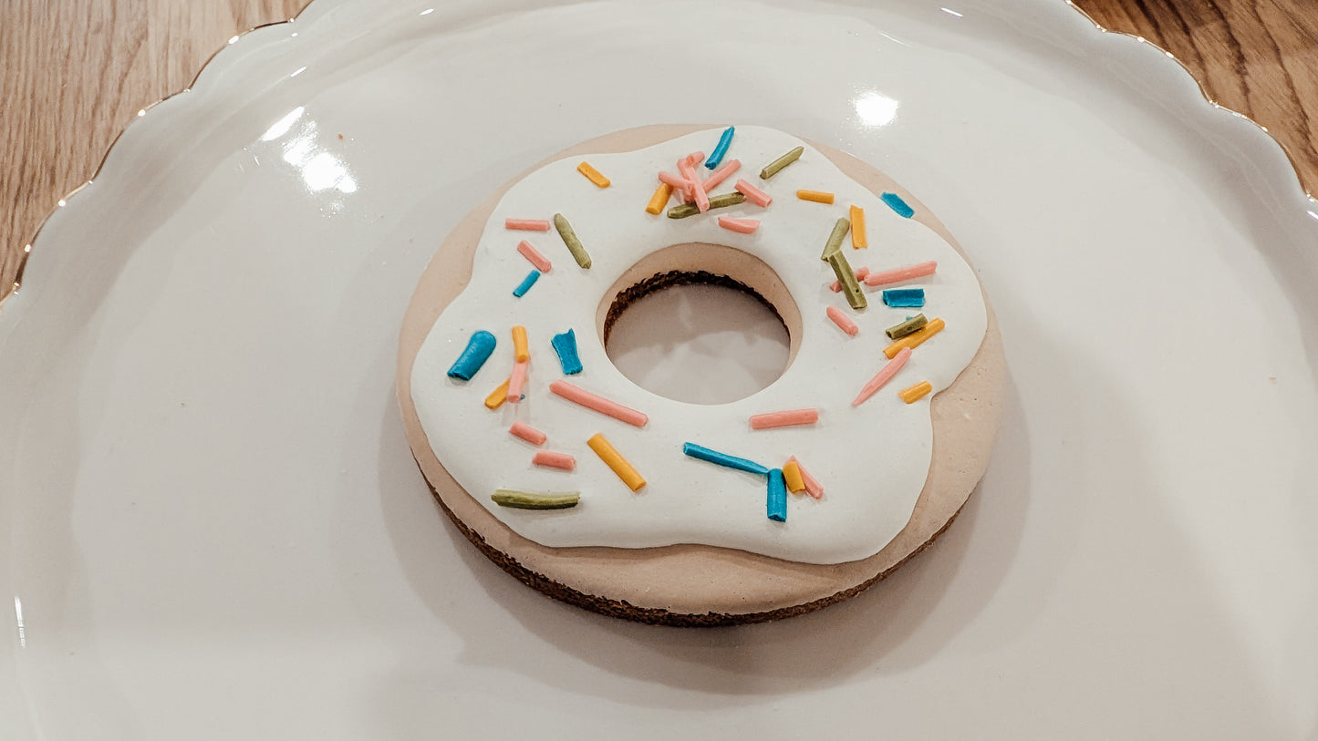 Spring Donut Dog Cookies